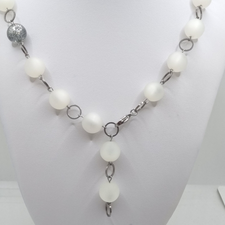 Lange Polaris-Kette mit großen Perlen – wandelbare Y-Kette (838)