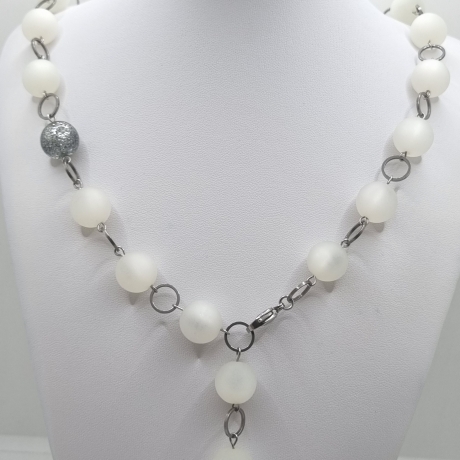 Lange Polaris-Kette mit großen Perlen – wandelbare Y-Kette (838)