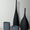 Moderne Vase schwarz Minimalismus Stil Decor Keramik  Ornamente 