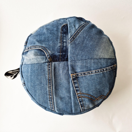 Upcycling Jeans Yogakissen Meditationskissen Nachhaltig