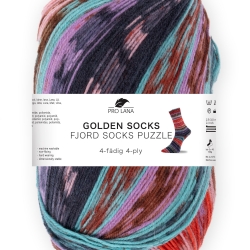 Pro Lana Fjord Socks Puzzle, 4-fädige Sockenwolle, Farbe 84