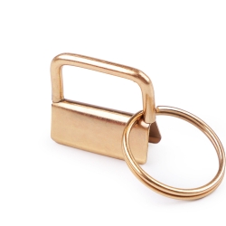 Schlüsselband Rohling 20 mm gold & Schlüsselring