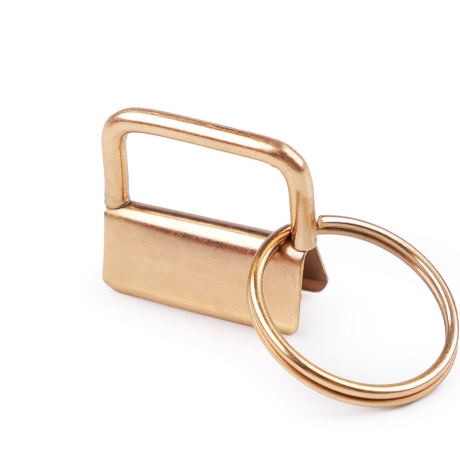 Schlüsselband Rohling 20 mm gold & Schlüsselring
