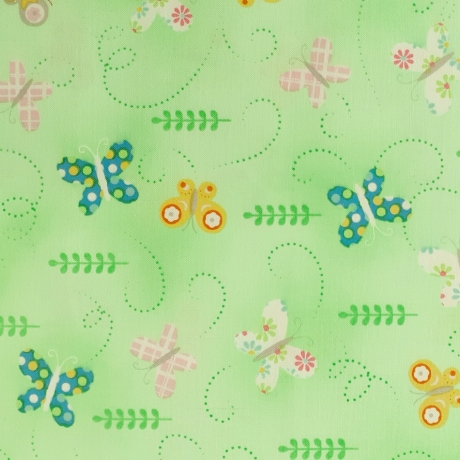 Hippity Hoppety - green springtime butterflies