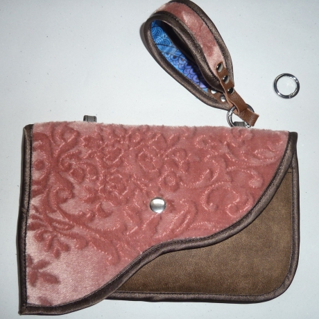außergewöhnliche Handtasche rosa klein Unikat Clutch Handarbeit 