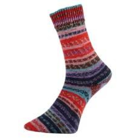 Pro Lana Fjord Socks Puzzle, 4-fädige Sockenwolle, Farbe 84