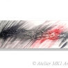 MK1 Art Bild Leinwand Abstrakt Kunst Malerei Acrylbild rot grau
