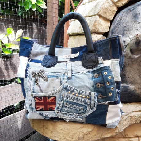 Jeans Tasche/Schopper Upcycling EINZELSTÜCK