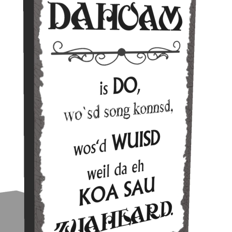 Holzschild-Shabby Dahoam