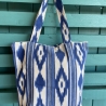 Praktische Einkaufstasche aus Telas de Lengua – blau/weiß mit RV!