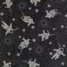 Space Glow - glow astronauts on black 
