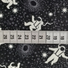 Space Glow - glow astronauts on black 