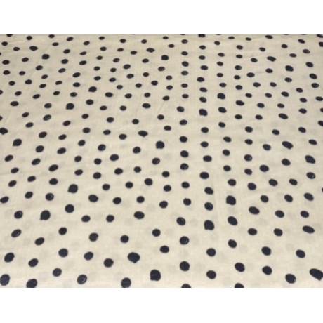 Meterware Musselin Glatt bemustert Dots Beige