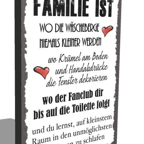 Holzschild-Shabby Familie ist...