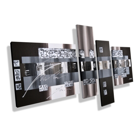 MK1 Art Bild Leinwand Abstrakt Kunst Malerei Acrylbild braun