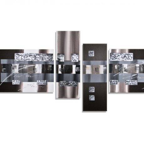 MK1 Art Bild Leinwand Abstrakt Kunst Malerei Acrylbild braun