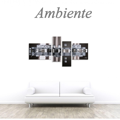 MK1 Art Bild Leinwand Abstrakt Kunst Malerei Acrylbild braun