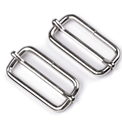 2x Schieber beweglich 38 / 40 mm silber Gurtversteller