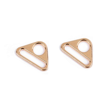 2x Dreieck-Schlaufe 25 mm gold Triangel-Ring
