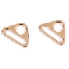 2x Dreieck-Schlaufe 25 mm gold Triangel-Ring