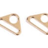 2x Dreieck-Schlaufe 30 mm gold Triangel-Ring