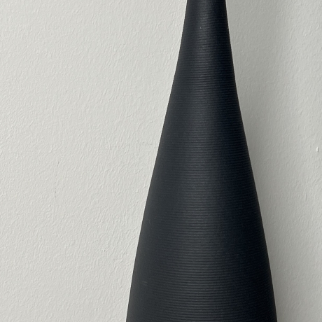 Moderne Vase schwarz Minimalismus Stil Decor Keramik  Ornamente 