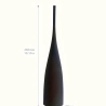 Moderne Vase schwarz Minimalismus Stil Decor Keramik  Ornamente 