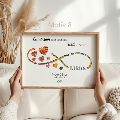 Personalisiertes Hochzeitsgeldgeschenk – Eleganter Bilderrahmen
