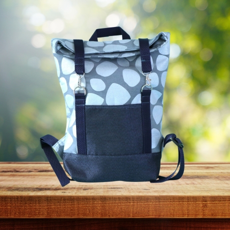 Rucksack/Rollrucksack/Roll Top/Damenrucksack/blau /Cityrucksack