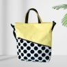 Umhängetasche Damen/Tragetasche/Henkeltasche/Punkte/gelbe Tasche