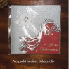 Weihnachtskarte frohe Weihnachten Festtags-Karte Rot & Silber