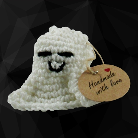 Weißes Gespenst Schlüsselanhänger Taschenbaumler