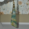 Statement Ohrringe Apatit-Optik – Polymer Clay - Edelstein-Imitat