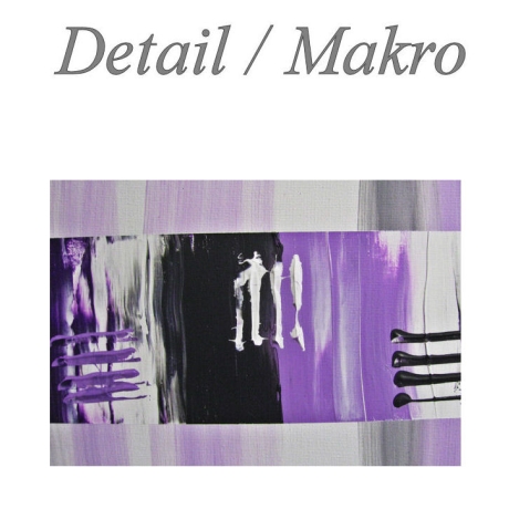 MK1 Art Bild Leinwand Abstrakt Kunst Malerei Acrylbild lila