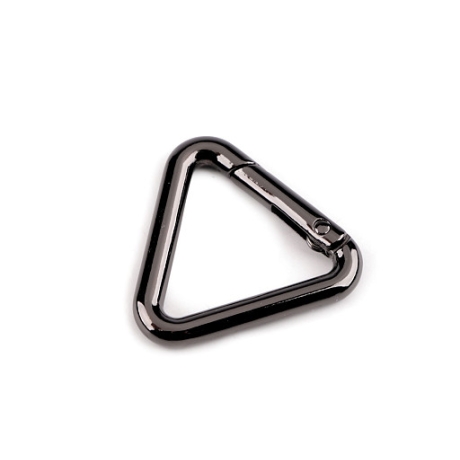 2x Karabiner Dreieck schwarz-silber 25 mm 