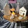 Winterlandschaft, Schneemann, Nord Pole, Kleeblatt, Herz