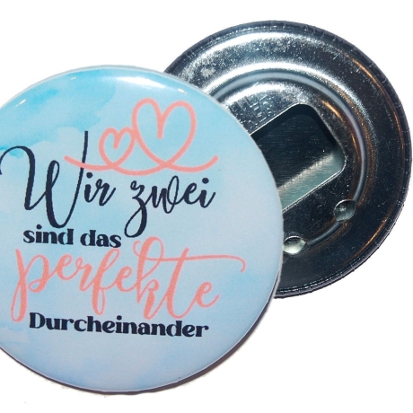 Liebesspruch Flaschenöffner 59 mm Metall Liebe