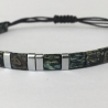 Armband Tila schwarz Hämatit Makramee