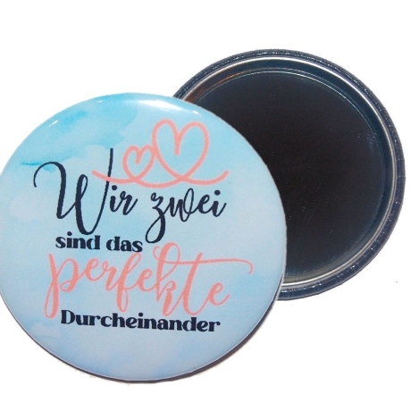 Liebesspruch Taschenspiegel 59 mm Metall Liebe 