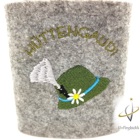 Flachmannhülle * Platzhirsch * Hülle Flachmann Filz Jäger