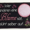 Ferberline Spruch und Mug Rug Blume ab 10x10