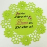 Ferberline Spruch und Mug Rug Blume ab 10x10