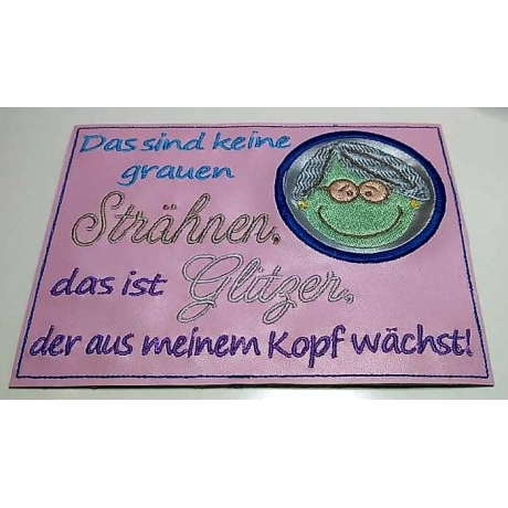 Ferberline Spruch und Mug Rug Strähnen/Glitzern ab 10x10