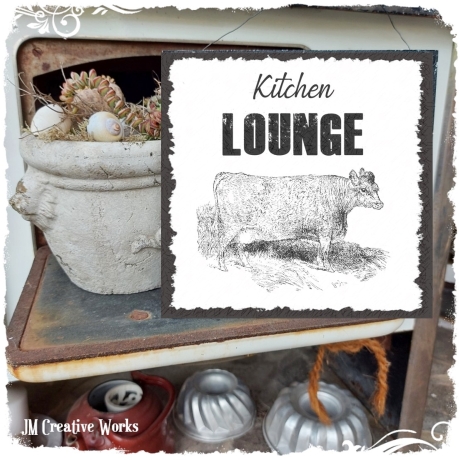 Holzschild-Shabby Kitchen Lounge