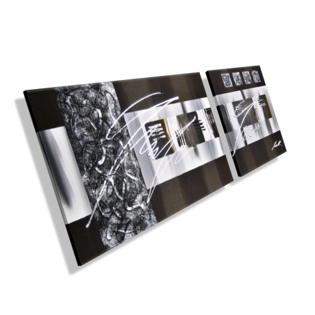 MK1 Art Bild Leinwand Abstrakt Kunst Malerei Acrylbild braun