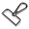 Karabinerhaken 40 / 38 mm schwarz-silber