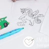 Einhorn Stickdatei – Ausmalmotiv für Kinder & kreative Regentage