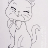 Katze Stickdatei – Ausmalmotiv für Kinder & kreative Regentage