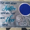 Ferberline Spruch und MugRug Kaffee Meer 10x10 und 13x18