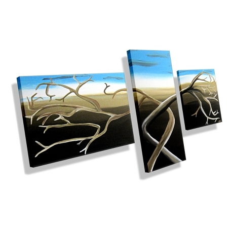 MK1 Art Bild Leinwand Abstrakt Kunst Malerei Acrylbild braun